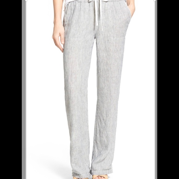 Caslon Pants - CASLON Drawstring Linen Pants.
